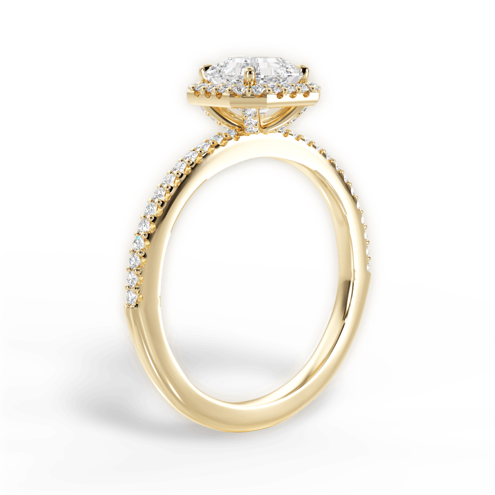 Joanne Asscher Cut Lab Grown Diamond 18Kt Yellow Gold Engagement Ring - View 3