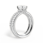 Christie Oval Cut Lab Grown Diamond Platinum Engagement Ring - View 4