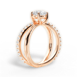 Jennifer Round Cut Lab Grown Diamond 18Kt Rose Gold Engagement Ring - View 4
