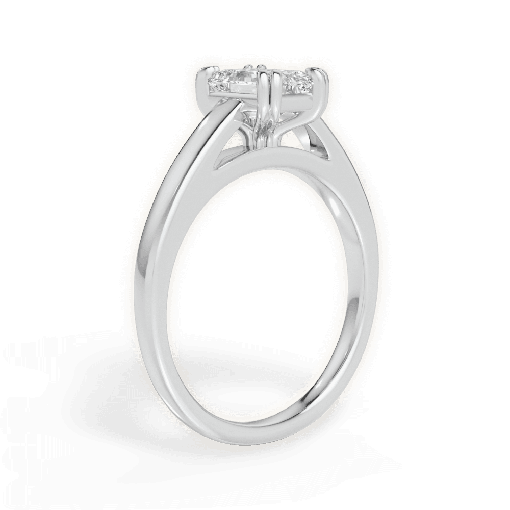Anna Emerald Cut Lab Grown Diamond Platinum Engagement Ring - View 3