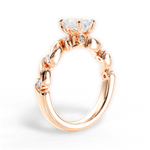Emma Emerald Cut Lab Grown Diamond 18Kt Rose Gold Engagement Ring - View 2