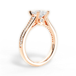 Delia Princess Cut Lab Grown Diamond 18Kt Rose Gold Engagement Ring - View 3
