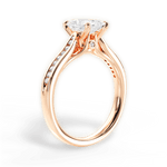 Elena Radiant Cut Lab Grown Diamond 18Kt Rose Gold Engagement Ring - View 3