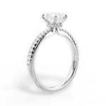 Giselle Radiant Cut Lab Grown Diamond 18Kt White Gold Engagement Ring - View 4