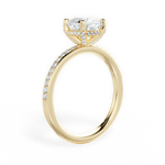 Janice Cushion Cut Lab Grown Diamond 18Kt Yellow Gold Engagement Ring - View 4