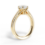 Elise Round Cut Lab Grown Diamond 18Kt Yellow Gold Engagement Ring - View 2