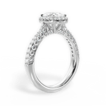 Lucy Oval Cut Lab Grown Diamond 18Kt White Gold Engagement Ring - View 2