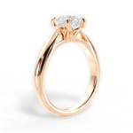 Colleen Asscher Cut Lab Grown Diamond 18Kt Rose Gold Engagement Ring - View 3