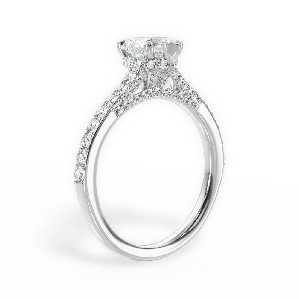 Laura Heart Cut Lab Grown Diamond 18Kt White Gold Engagement Ring - View 2