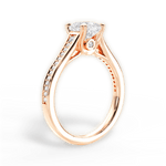 Delia Cushion Cut Lab Grown Diamond 18Kt Rose Gold Engagement Ring - View 2