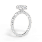 Isabella Marquise Cut Lab Grown Diamond 14Kt White Gold Engagement Ring - View 2