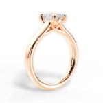 Ariana Emerald Cut Lab Grown Diamond 18Kt Rose Gold Engagement Ring - View 2