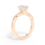 Charlotte Asscher Cut Lab Grown Diamond 18Kt Rose Gold Engagement Ring - View 4