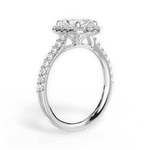 Ingrid Radiant Cut Lab Grown Diamond 14Kt White Gold Engagement Ring - View 2