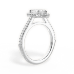 Jeanne Marquise Cut Lab Grown Diamond 18Kt White Gold Engagement Ring - View 4
