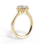 Fiona Round Cut Lab Grown Diamond 18Kt Yellow Gold Engagement Ring - View 2