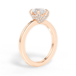 Gemma Pear Cut Lab Grown Diamond 18Kt Rose Gold Engagement Ring - View 3