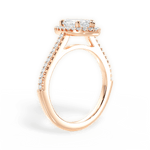 Jeanne Marquise Cut Lab Grown Diamond 18Kt Rose Gold Engagement Ring - View 4