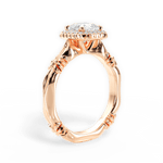 Erica Cushion Cut Lab Grown Diamond 18Kt Rose Gold Engagement Ring - View 2