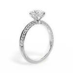 Gail Round Cut Lab Grown Diamond 18Kt White Gold Engagement Ring - View 3