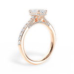 Laura Emerald Cut Lab Grown Diamond 18Kt Rose Gold Engagement Ring - View 3