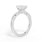 Charlotte Radiant Cut Lab Grown Diamond 18Kt White Gold Engagement Ring - View 3