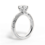 Josephine Asscher Cut Lab Grown Diamond 18Kt White Gold Engagement Ring - View 2