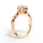 Erica Pear Cut Lab Grown Diamond 18Kt Rose Gold Engagement Ring - View 4
