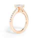 Elizabeth Radiant Cut Lab Grown Diamond 18Kt Rose Gold Engagement Ring - View 3