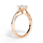 Isabel Pear Cut Lab Grown Diamond 18Kt Rose Gold Engagement Ring - View 2