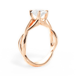 Aubrey Oval Cut Lab Grown Diamond 18Kt Rose Gold Engagement Ring - View 2