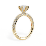 Linda Round Cut Lab Grown Diamond 18Kt Yellow Gold Engagement Ring - View 2