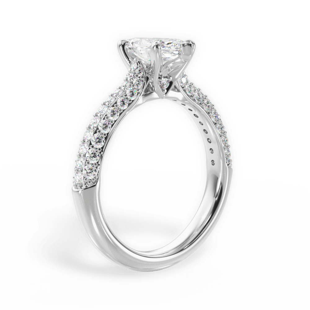 Kira Marquise Cut Lab Grown Diamond 18Kt White Gold Engagement Ring - View 3