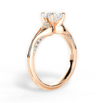 Isabel Oval Cut Lab Grown Diamond 18Kt Rose Gold Engagement Ring - View 2