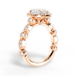 Irene Marquise Cut Lab Grown Diamond 18Kt Rose Gold Engagement Ring - View 2