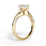 Isabel Round Cut Lab Grown Diamond 18Kt Yellow Gold Engagement Ring - View 2
