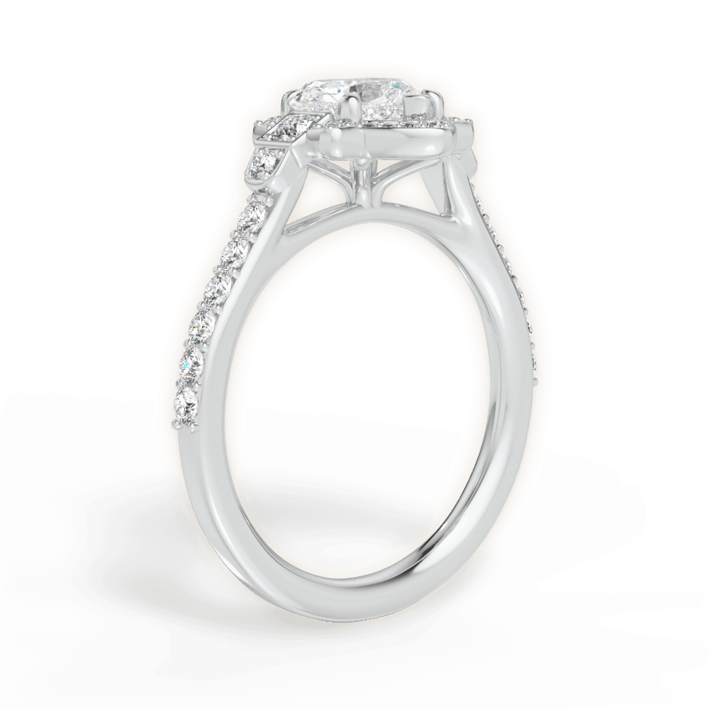 Joyce Heart Cut Lab Grown Diamond Platinum Engagement Ring - View 2