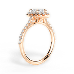 Leah Marquise Cut Lab Grown Diamond 18Kt Rose Gold Engagement Ring - View 2