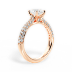 Kira Oval Cut Lab Grown Diamond 18Kt Rose Gold Engagement Ring - View 4