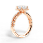 Jocelyn Princess Cut Lab Grown Diamond 18Kt Rose Gold Engagement Ring - View 2
