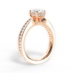 Katelyn Oval Cut Lab Grown Diamond 18Kt Rose Gold Engagement Ring - View 4