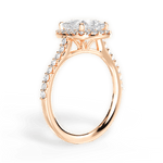 Ingrid Princess Cut Lab Grown Diamond 18Kt Rose Gold Engagement Ring - View 2