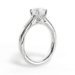 Christina Cushion Cut Lab Grown Diamond Platinum Engagement Ring - View 3