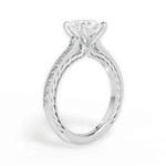 Gilda Oval Cut Lab Grown Diamond 18Kt White Gold Engagement Ring - View 2