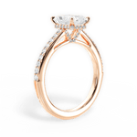 Joan Radiant Cut Lab Grown Diamond 18Kt Rose Gold Engagement Ring - View 2