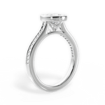 Deanna Cushion Cut Lab Grown Diamond 18Kt White Gold Engagement Ring - View 2