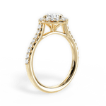 Jackie Round Cut Lab Grown Diamond 18Kt Yellow Gold Engagement Ring - View 2