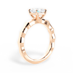 Aaliyah Princess Cut Lab Grown Diamond 18Kt Rose Gold Engagement Ring - View 2