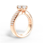 Kayla Cushion Cut Lab Grown Diamond 18Kt Rose Gold Engagement Ring - View 3