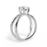 Ada Round Cut Lab Grown Diamond Platinum Engagement Ring - View 3